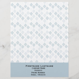 Choose Any Colour Harlequin Diamonds Pattern Letterhead