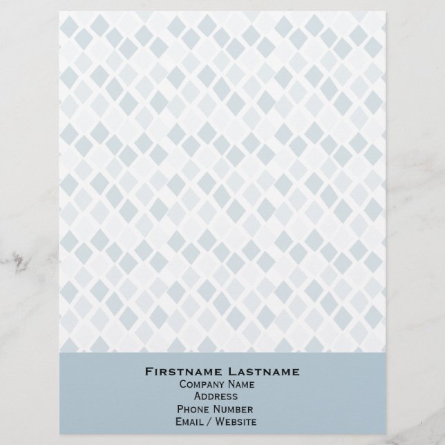 Choose Any Colour Harlequin Diamonds Pattern Letterhead (Front)