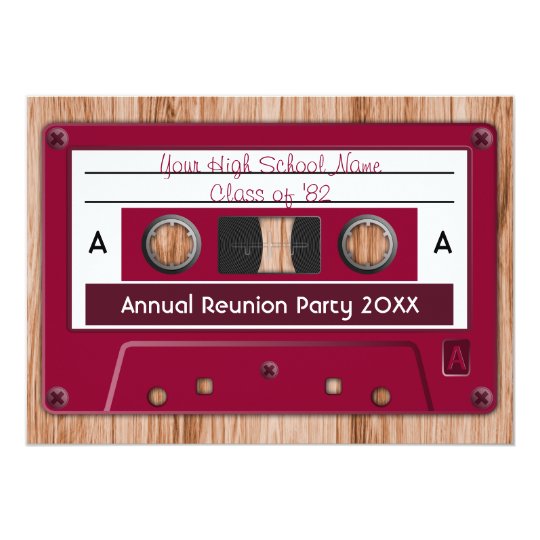Choose Any Colour High School Reunion Party Card