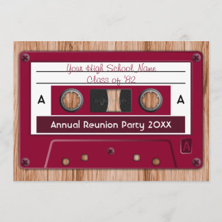 Choose Any Colour High School Reunion Party Invitation