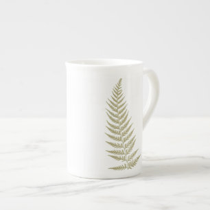 Choose Any Colour Pressed Fern Leaf Bone China Mug