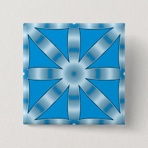 Choose Any Colour Repeated Star Pattern 2 Inch Square Button
