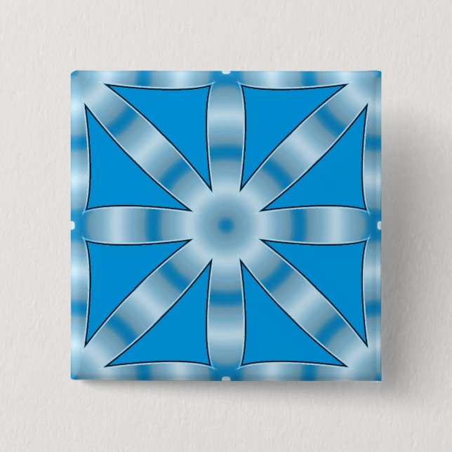 Choose Any Colour Repeated Star Pattern 2 Inch Square Button (Front)