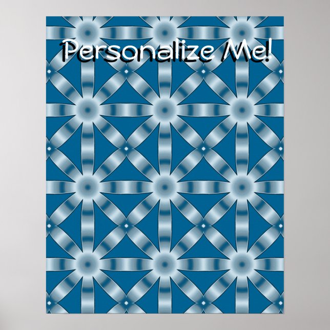 Choose Any Colour Repeated Star Pattern Poster (Front)