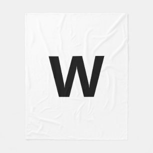 Choose Any Letter Font: Open Sans Condensed Bold Fleece Blanket