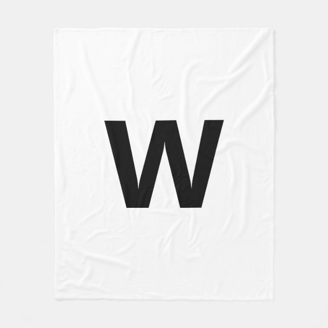 Choose Any Letter | Font: Open Sans Condensed Bold Fleece Blanket (Front)