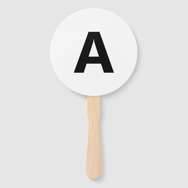 Choose Any Letter | Font: Open Sans Condensed Bold Hand Fan (Front)