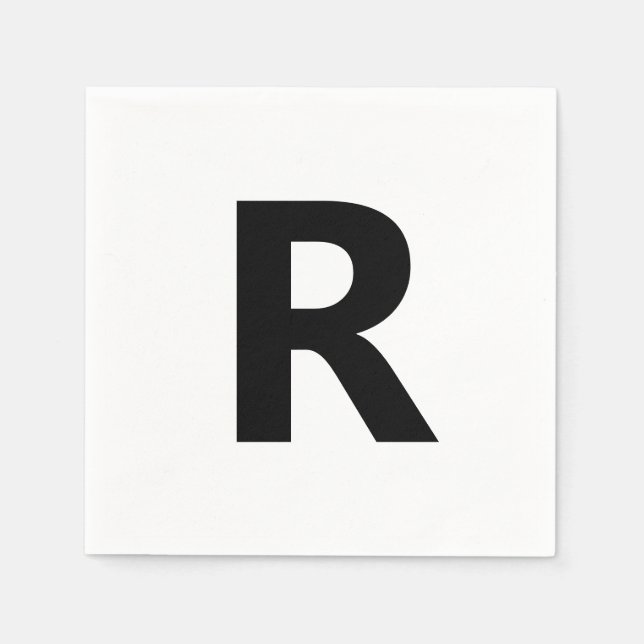 Choose Any Letter | Font: Open Sans Condensed Bold Napkin (Front)