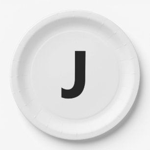 Choose Any Letter Font: Open Sans Condensed Bold Paper Plate