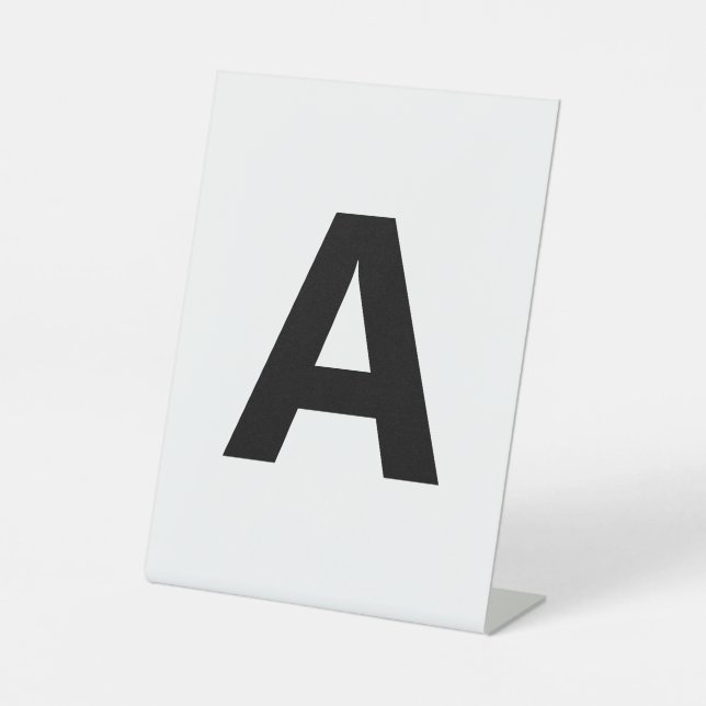 Choose Any Letter | Font: Open Sans Condensed Bold Pedestal Sign (Front)