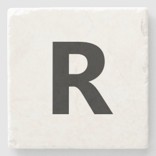 Choose Any Letter Font: Open Sans Condensed Bold Stone Coaster
