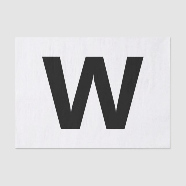 Choose Any Letter | Font: Open Sans Condensed Bold Tissue Paper (Front)