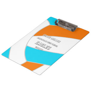 choose ANY team colors volleyball coach name Clipboard