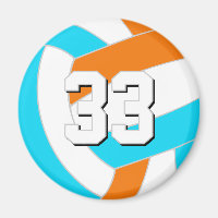 choose ANY team colours w jersey number volleyball