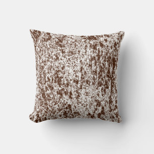 Choose back side of Brown n White Textured Pillow