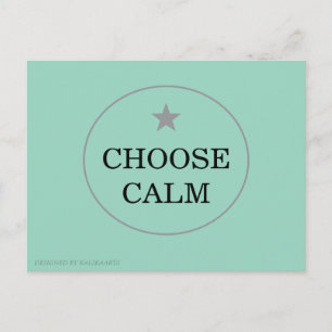 Choose Calm – Minimal Greeting Card