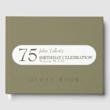 Choose Colour 75th birthday Celebration Guest Book