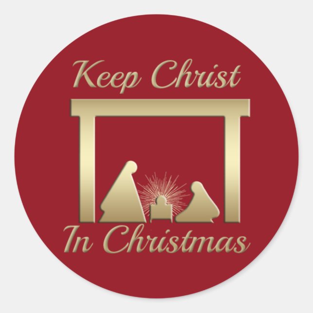 Choose Colour Keep Christ In Christmas Stickers (Front)