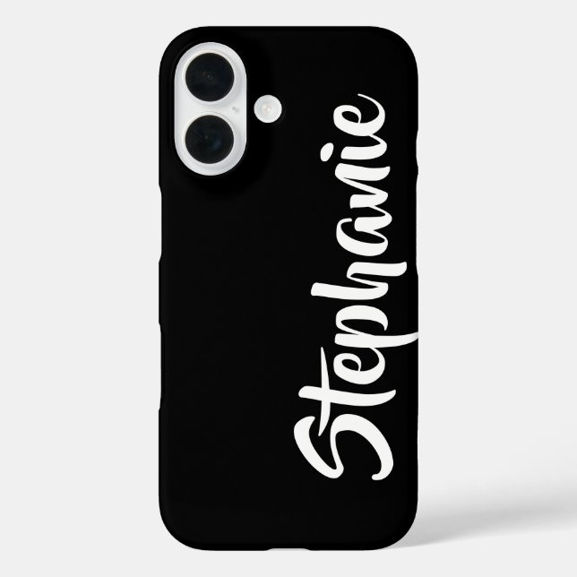 Choose Colour Personalized Jumbo Bold Name Case-Mate iPhone Case (Back)