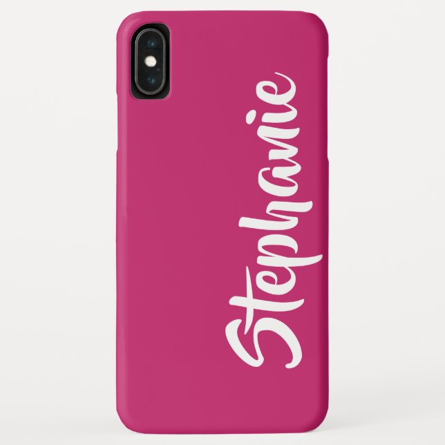 Choose Colour Personalized Name Minimalist Plain Case-Mate iPhone Case (Back)