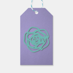 Choose Colour Rose on Purple Gift Tags