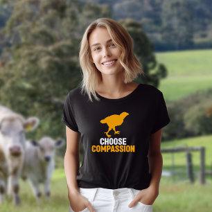 Choose Compassion, Yellow Chick Vegan Activism  T-Shirt