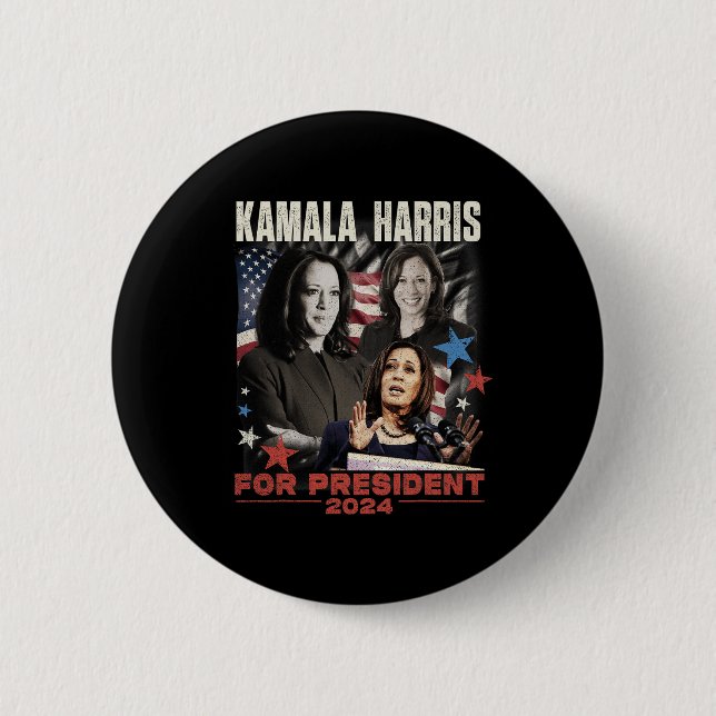 Choose Freedom Kamala Harris 1  2 Inch Round Button (Front)