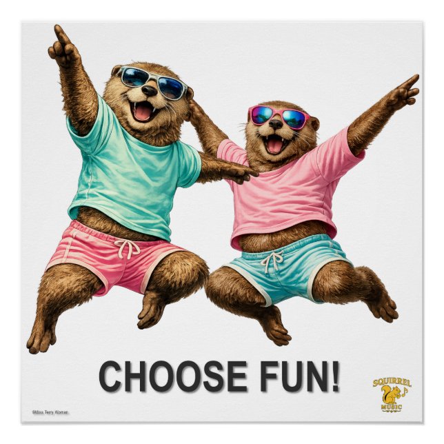 Choose Fun Otter Duo Poster (Front)