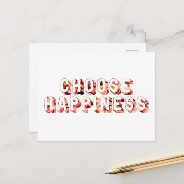 Choose Happiness 7 Postcard (Front/Back In Situ)
