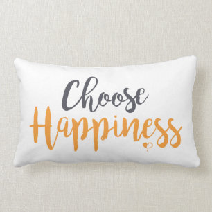 Choose Happiness Lumbar Pillow