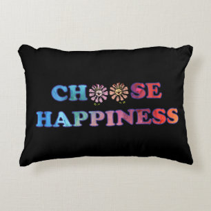 Choose Happiness Rainbow Accent Pillow