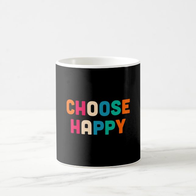 Choose happy coffee mug (Center)