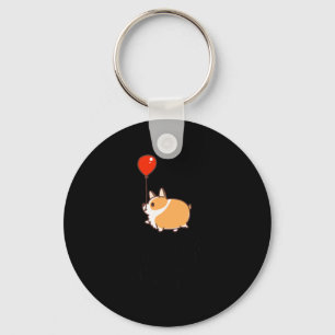 Choose Happy Corgi Lover Gift Dog Quote Corgi Keychain