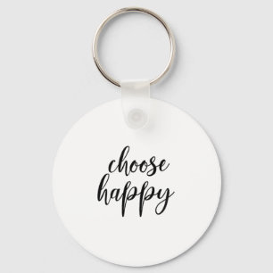 Choose Happy - For Women &amp; Men, Motivational Q Keychain