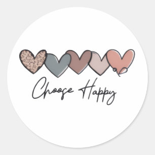 Choose Happy Heart Sticker / Roll Sticker