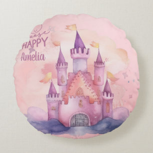 Choose Happy Palace Customizable Round Pillow