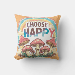 Choose Happy Throw Pillow