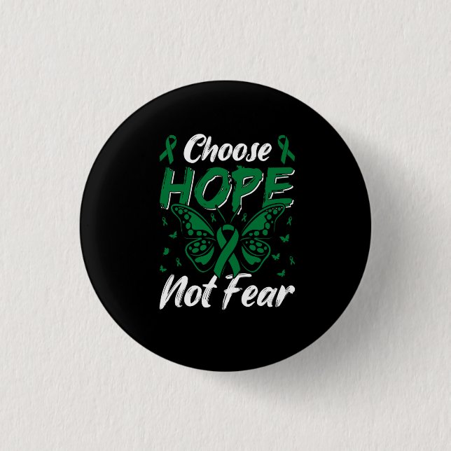 choose hope not fear 1 inch round button (Front)