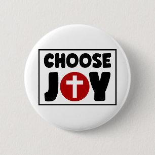 Choose joy 2 inch round button