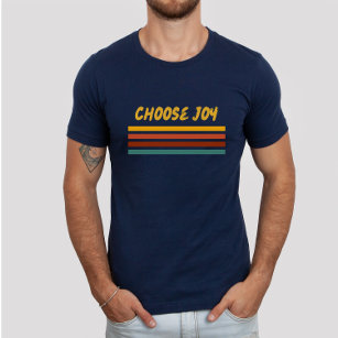 Choose Joy Bible Verse Colorful Retro Christian T-Shirt