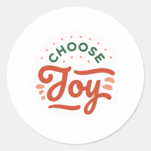 Choose Joy Christmas Classic Round Sticker