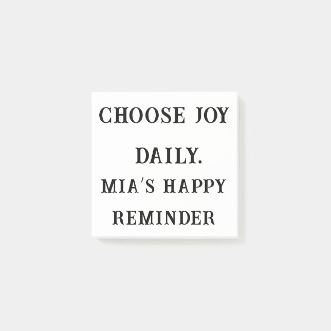 Choose Joy Daily – Custom Positive Sticky Note (Front)