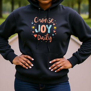 Choose Joy Daily Pastel Doodle Icon Hoodie
