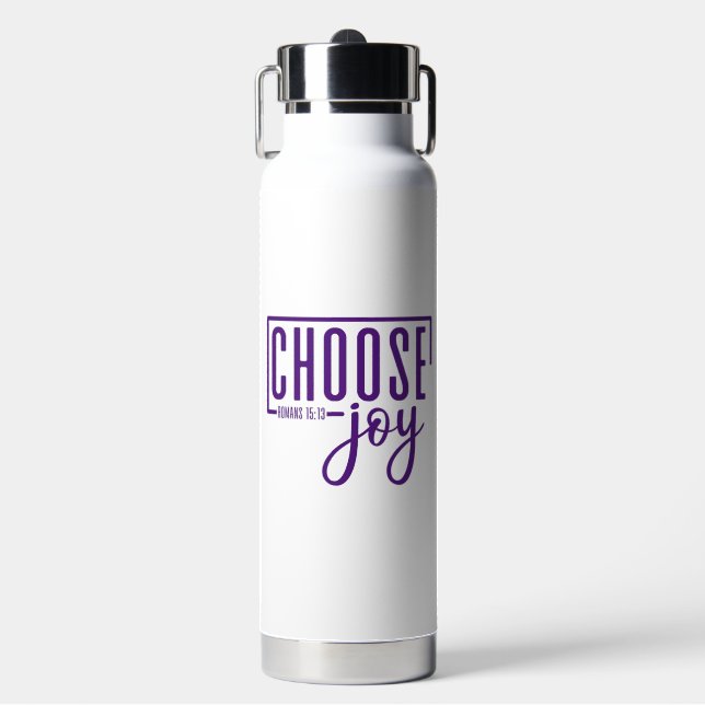Choose Joy -Embrace Positivity and Happiness Water Bottle (Front)