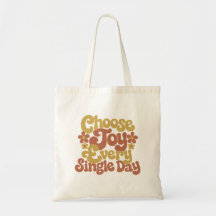 Choose Joy Every Single Day Retro Groovy Quote