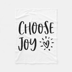 Choose Joy Hapness Heart Insrational Motivational Fleece Blanket