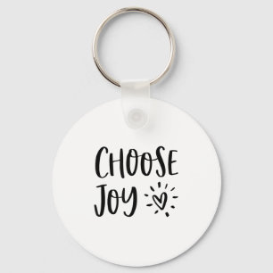 Choose Joy Hapness Heart Insrational Motivational Keychain
