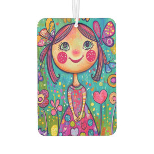 Choose Joy & Happy Flower Girl Double-Sided– Colou Air Freshener