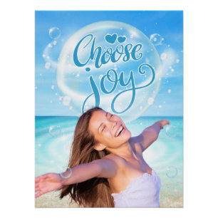 Choose Joy Inspirational Beach Poster