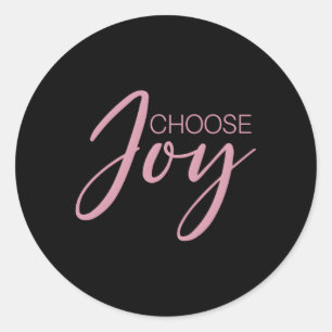 Choose Joy Inspirational Christian Religious Classic Round Sticker